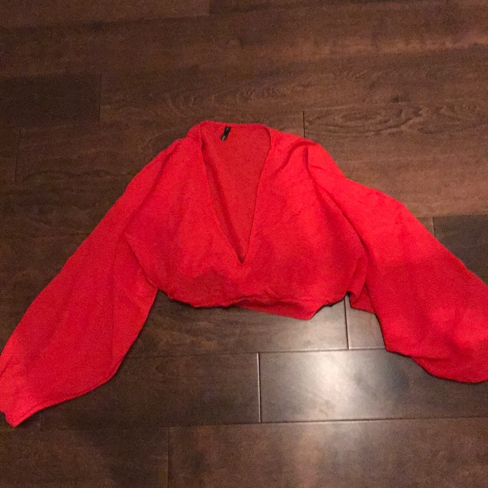 Super cute red blouse